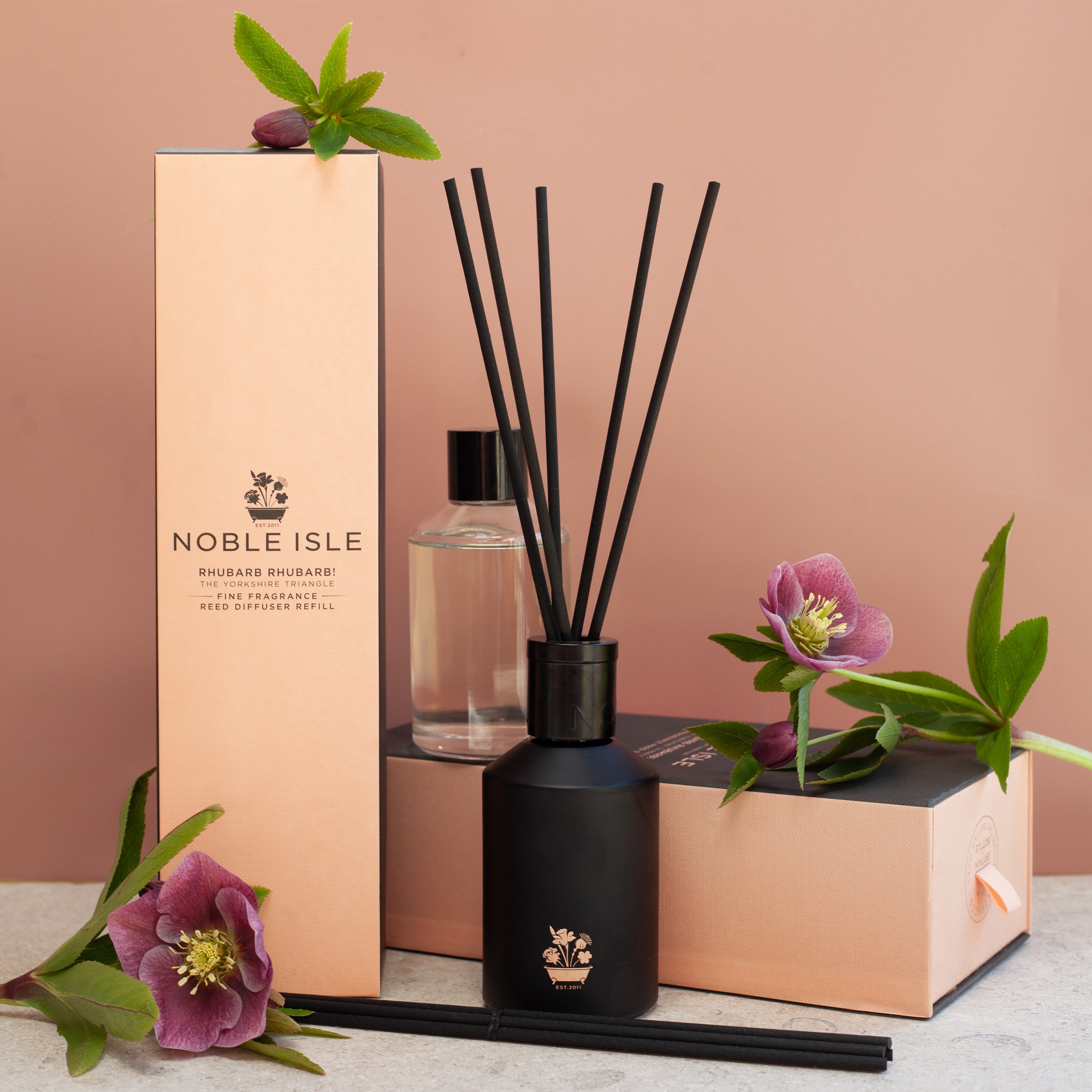 NOBLE ISLE : Fine Fragrance Reed Diffusers Rhubarb Rhubarb!